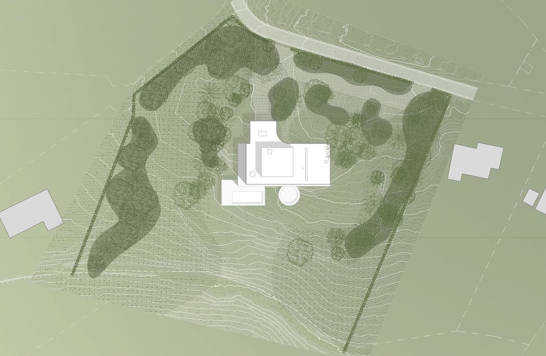 Collines - Plan implantation maison 1 - RG architectes
