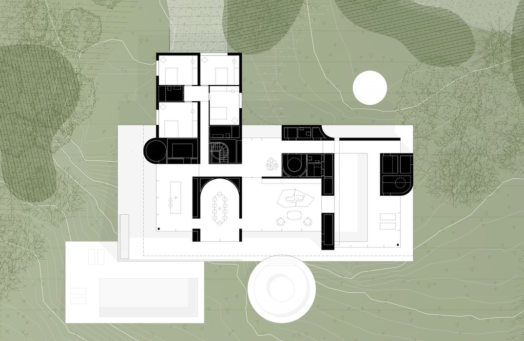Collines - Plan implantation maison 3 - RG architectes