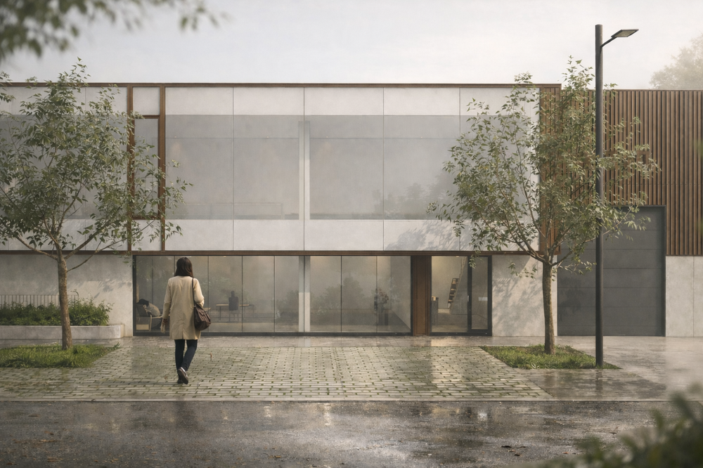 Architecte parc entreprises PME Wallonie - Rendus LeVerger - RG architectes