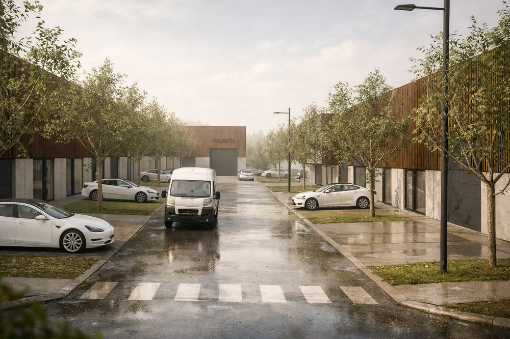 Architecte parc entreprises PME Wallonie - Rendus LeVerger - RG architectes