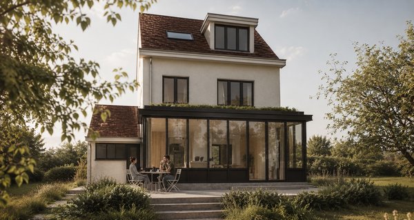 Bois des dames - RG architectes - Rendu extension maison La Hulpe