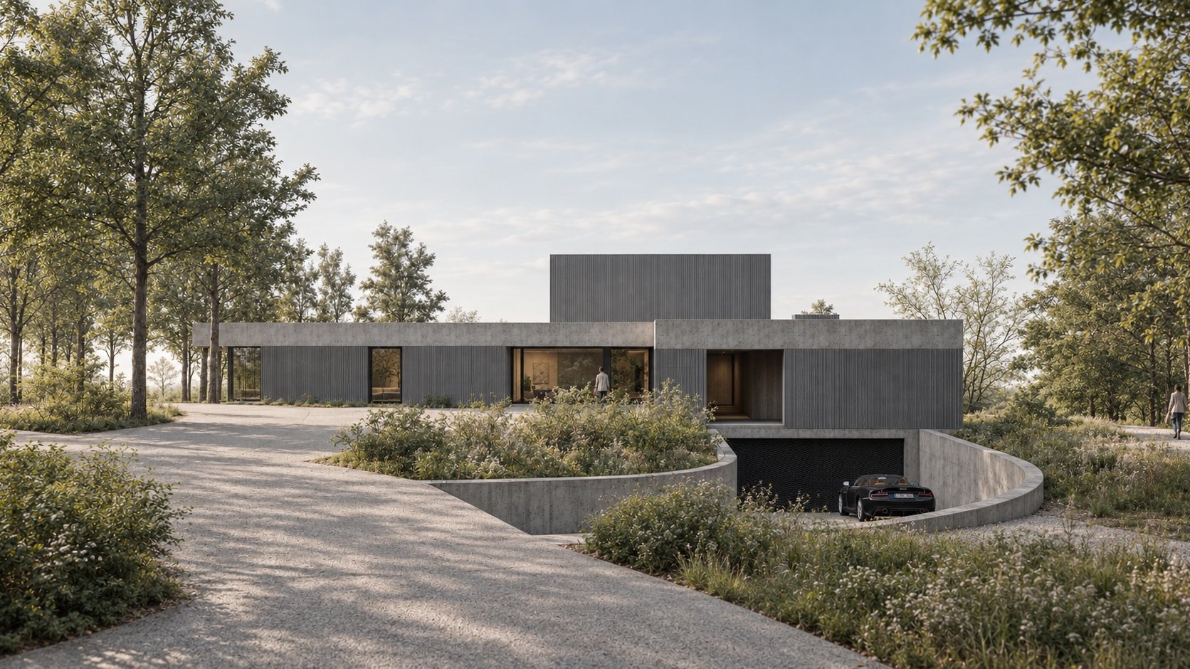 Collines - 3D transformation maison contemporaine Belgique - RG architectes