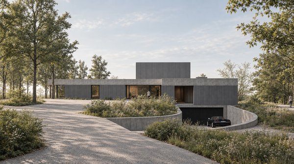 Collines - 3D transformation maison contemporaine Belgique - RG architectes