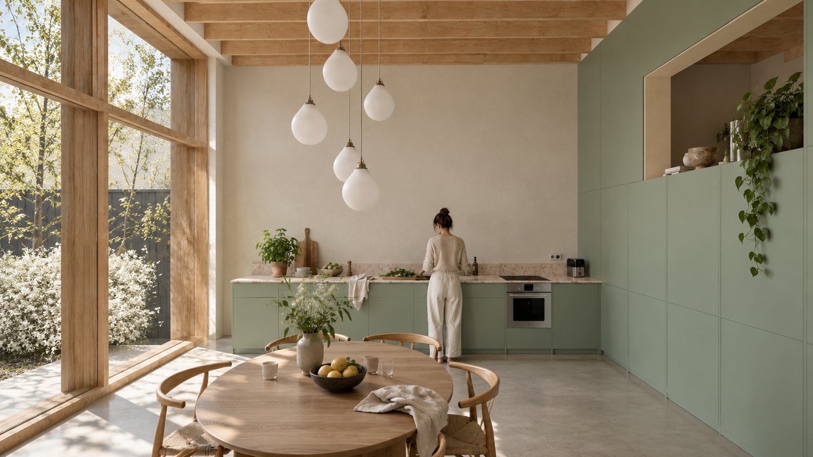 Coosemans - 3D cuisine Rénovation maison Schaerbeek - RG architectes