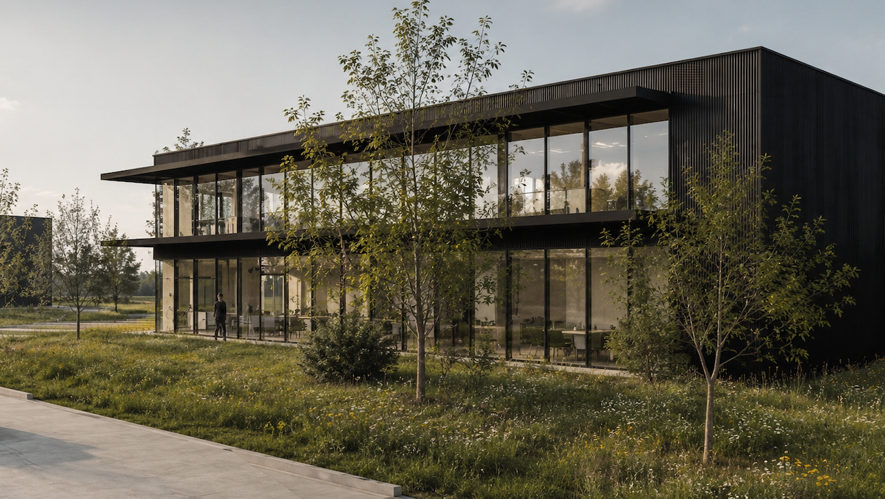 Fendoors II - Rendu 3D RG architectes batiment industriel Wallonie