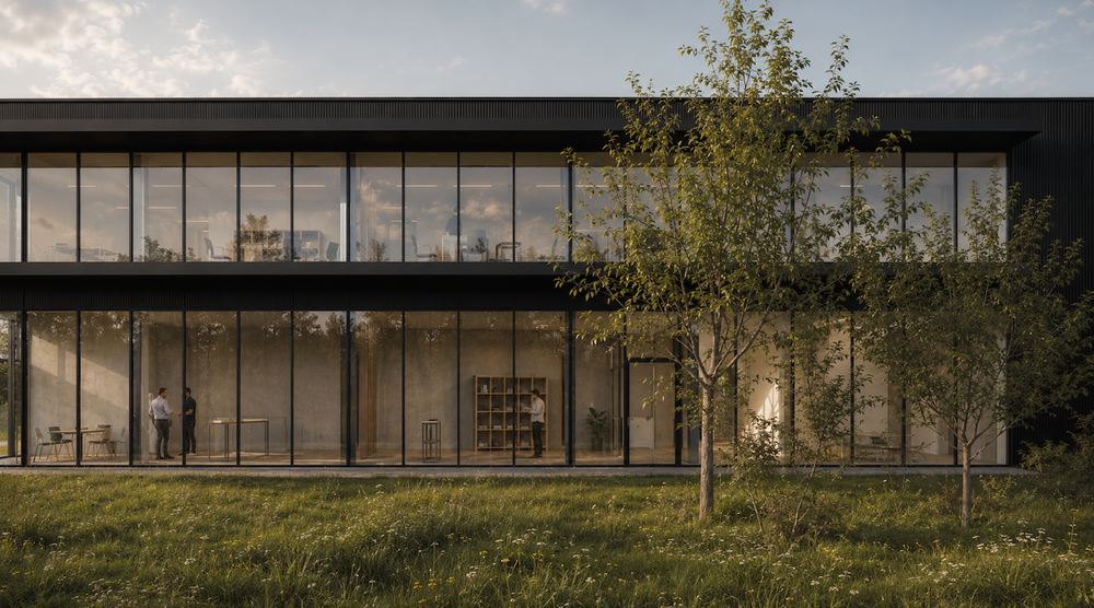 Fendoors II - Rendu 3D RG architectes batiment industriel Charleroi