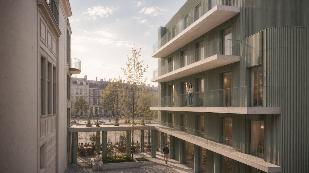Projet Hotel Bruxelles Brogniez RG architectes - Rendu