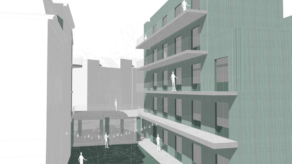 Projet de construction d'un hôtel à Bruxelles par RG architectes