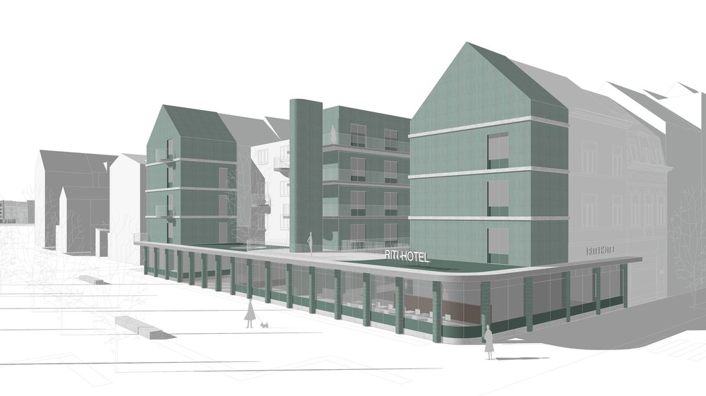 Projet de construction d'un hôtel à Bruxelles par RG architectes