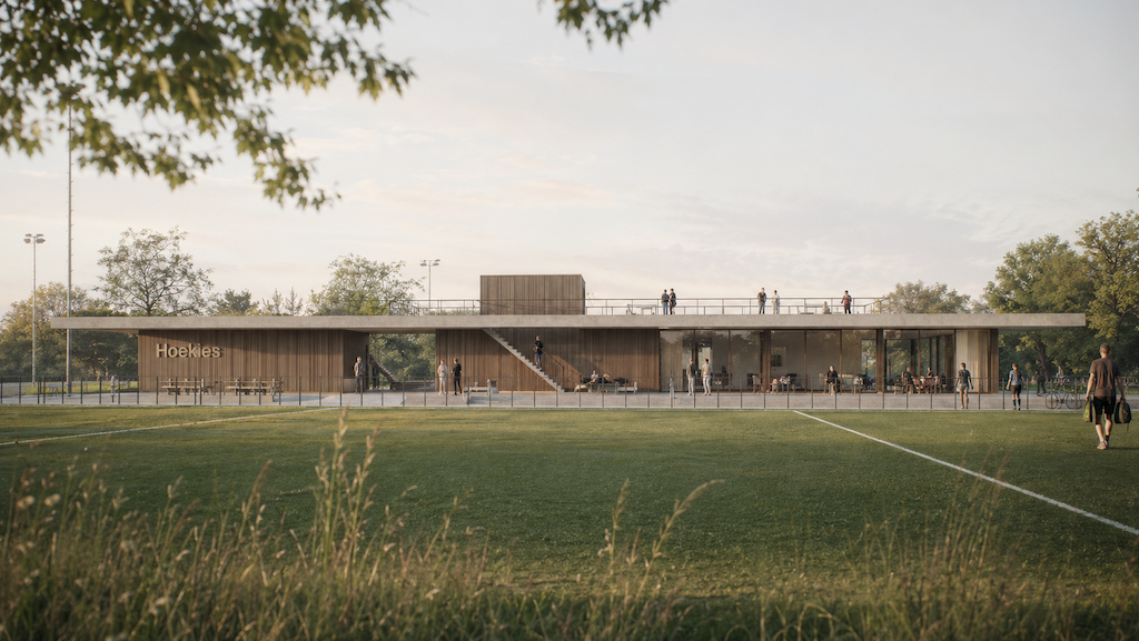 RG architectes - Hoekies construction centre sportif Rhode Saint Genèse - Rendu 3D