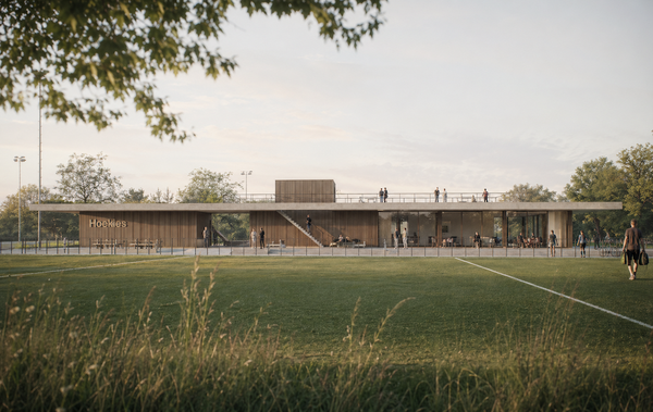 RG architectes - Hoekies construction centre sportif Rhode Saint Genèse - Rendu 3D