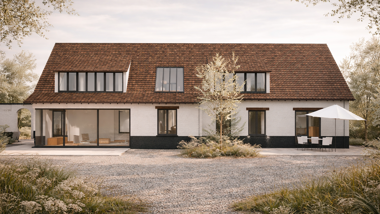 RG architectes - BOULEAUX - rendu 3D maison Wavre