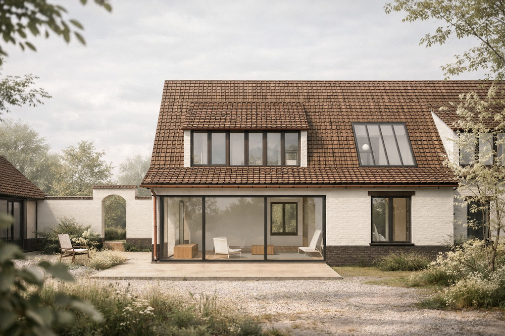 RG architectes - BOULEAUX - rendu 3D maison Wavre