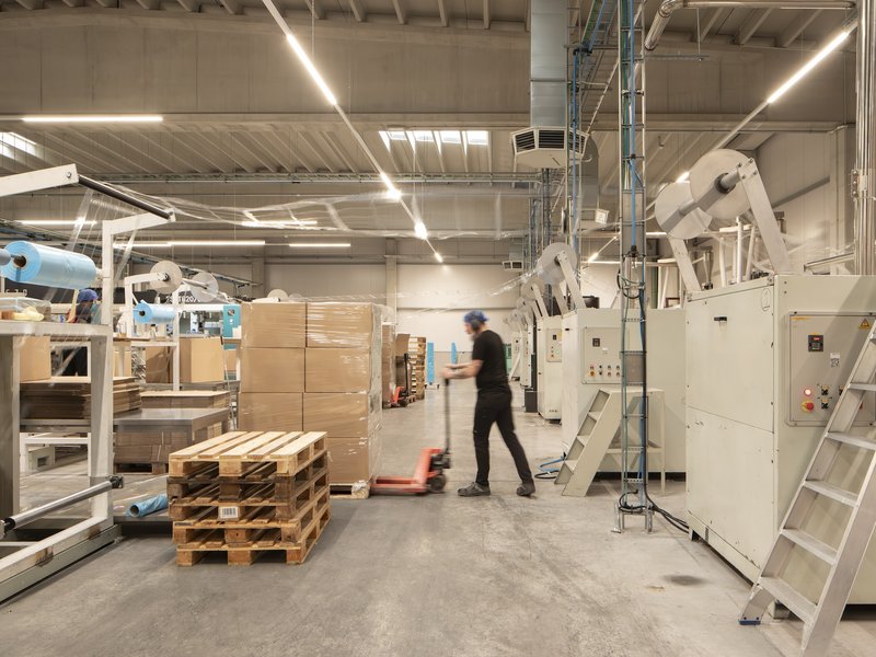 RG architectes - Hall industriel entreprise industrielle Neopack - Namur