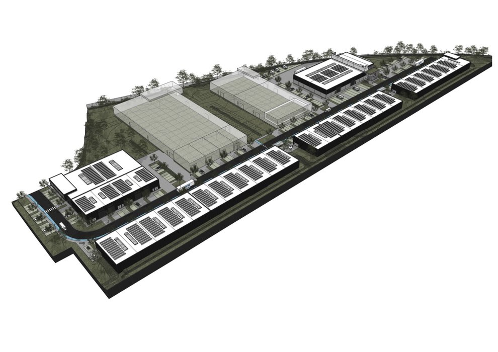 RG architectes -  Sambre vue bâtiment bureaux PME industriel Tamines plan architecture