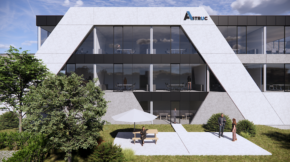RG architectes -  bâtiment bureaux Axor industriel Tamines 3D