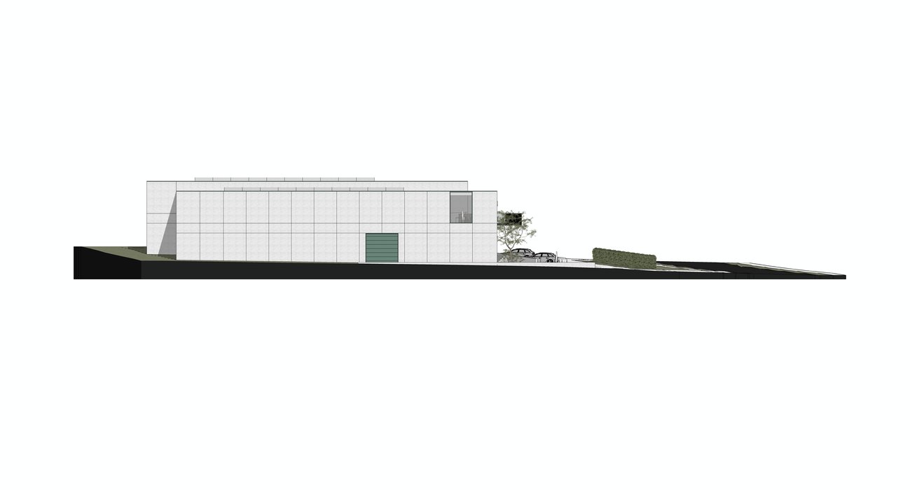 RG architectes - JBS Immo II Projet industriel image plan façade latérale gauche