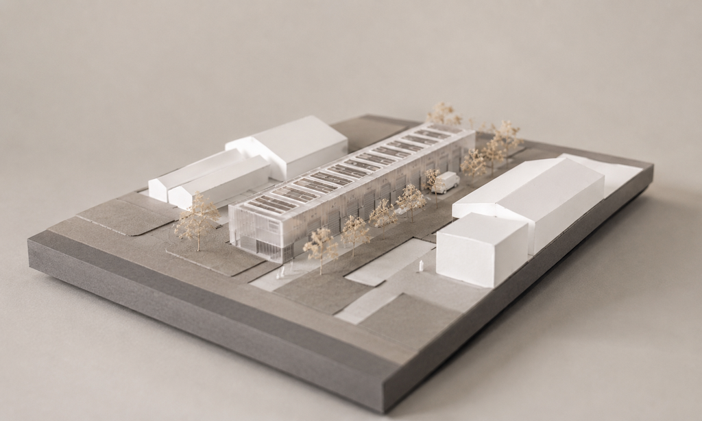 RG architectes - Personaid architecture industrielle Jodoigne rendus maquette